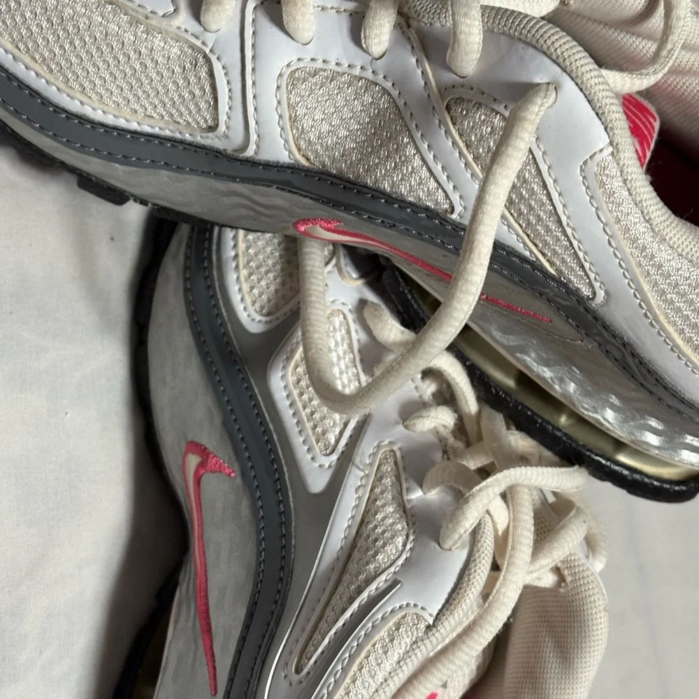 Nike White and Silver Sneakers